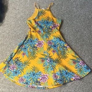 Yellow floral dress